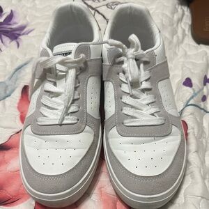 White and Gray Sneakers